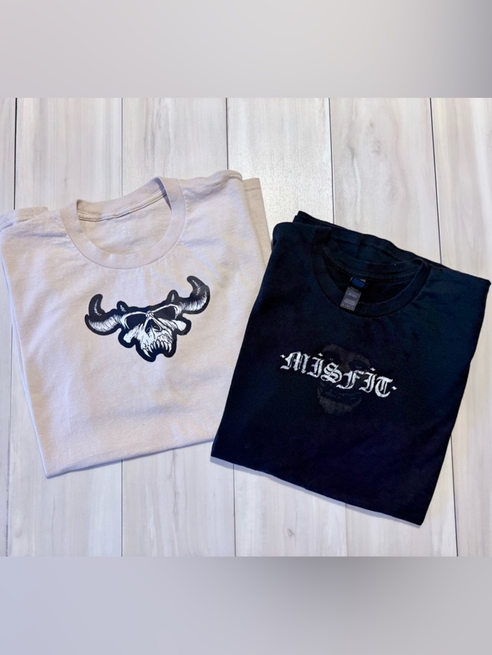 Custom Misfits/Danzig tee shirts, set of 2